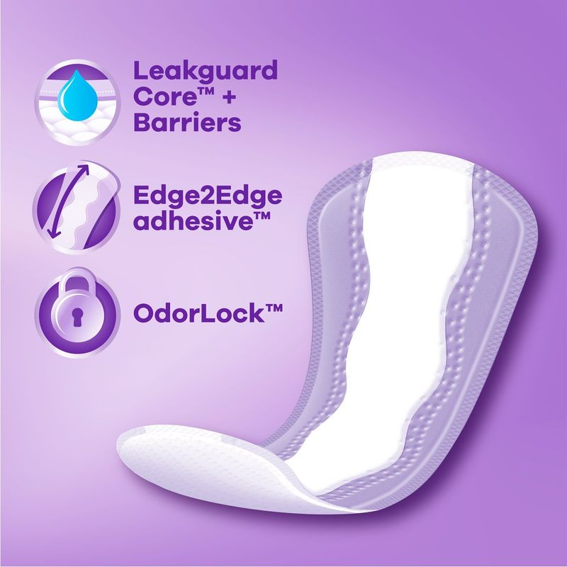 Always Daily Extra Protect Liners, Long Length Length, Unscented Panty Liners, 80 Count
