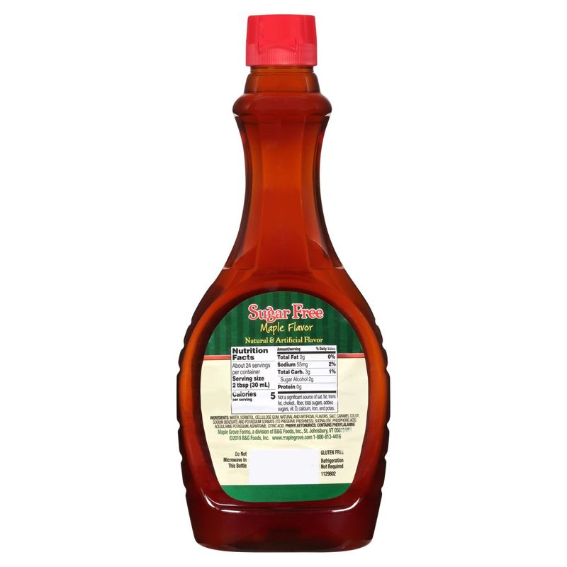 Maple Grove Farms Sugar Free Maple Flavor Low Calorie Syrup, 24 fl oz
