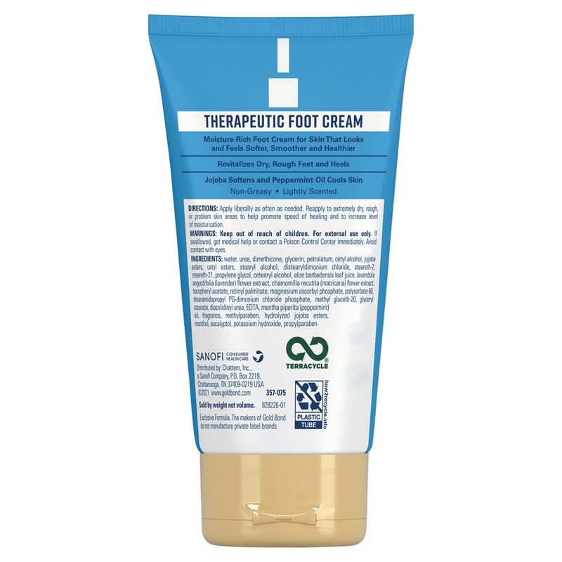 Gold Bond Jojoba &amp; Peppermint Oil Therapeutic Foot Cream, 4 oz