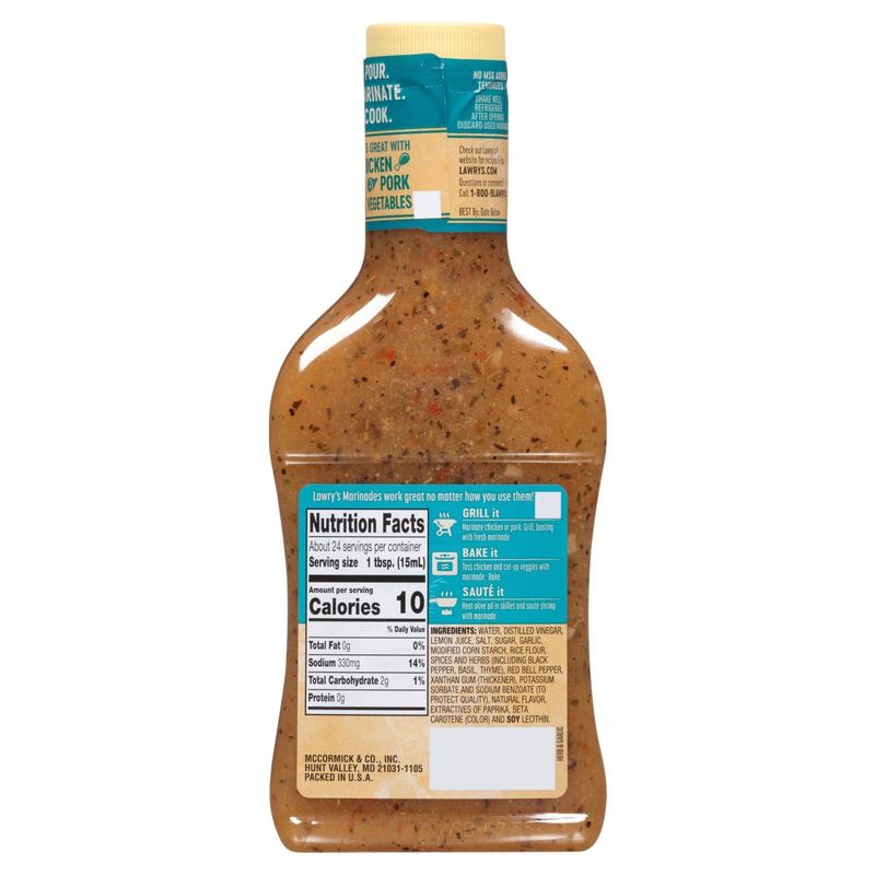 Lawry's Herb &amp; Garlic With Lemon Marinade, 12 oz
