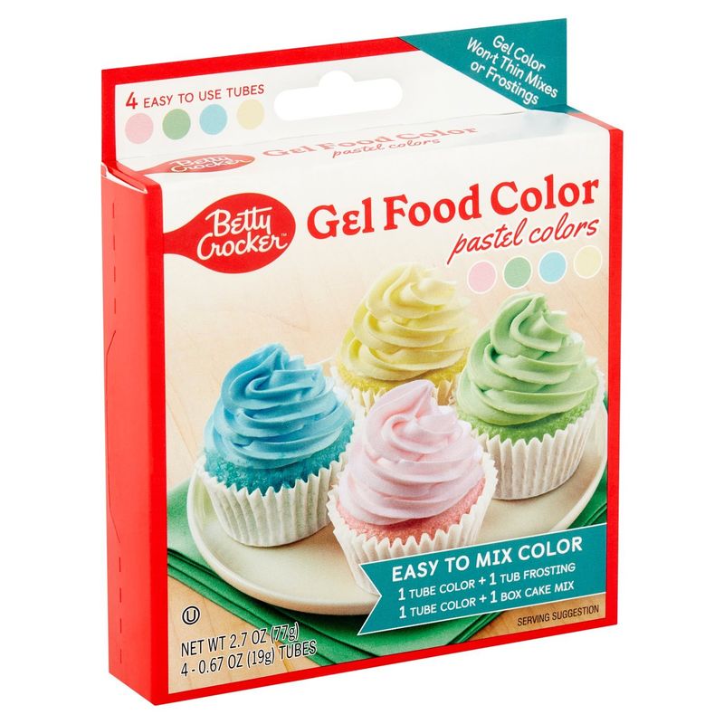 Betty Crocker Pastel Colors Gel Food Color, 0.67 oz, 4 count