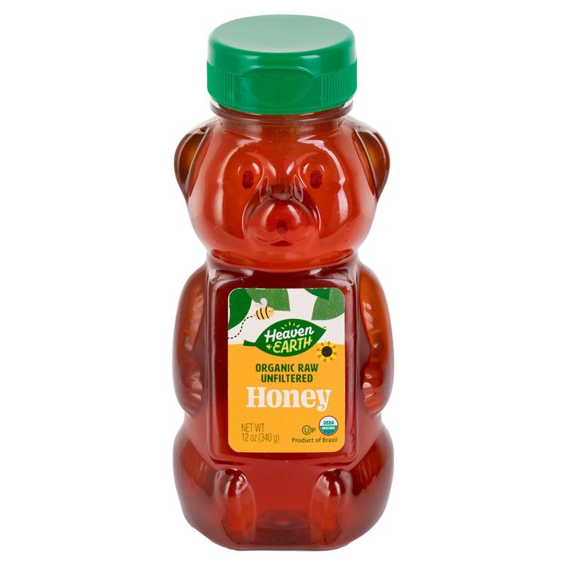 Heaven &amp; Earth Organic Raw Unfiltered Honey, 12 oz
