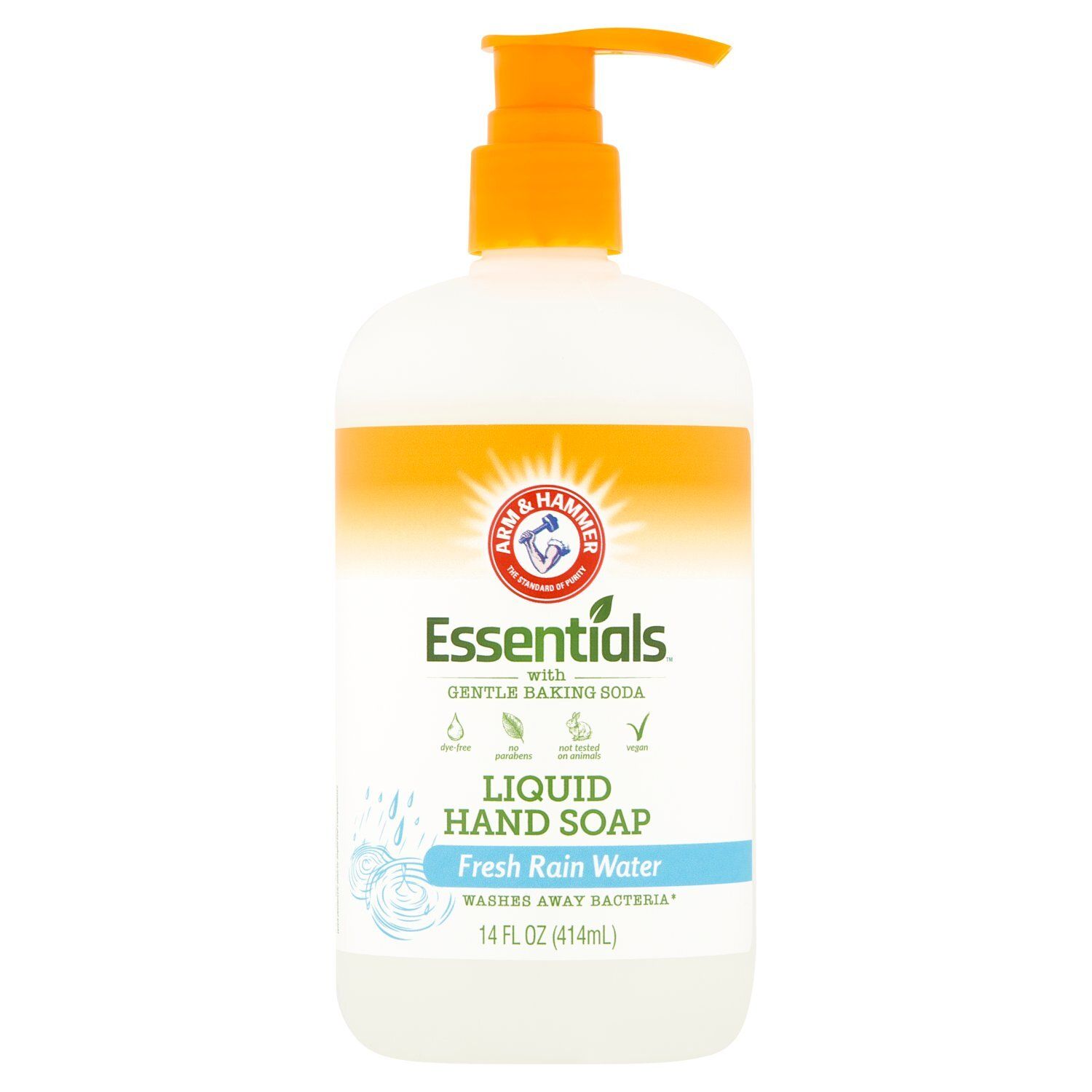 Arm &amp; Hammer Essentials Fresh Rain Water Liquid Hand Soap, 14 fl oz