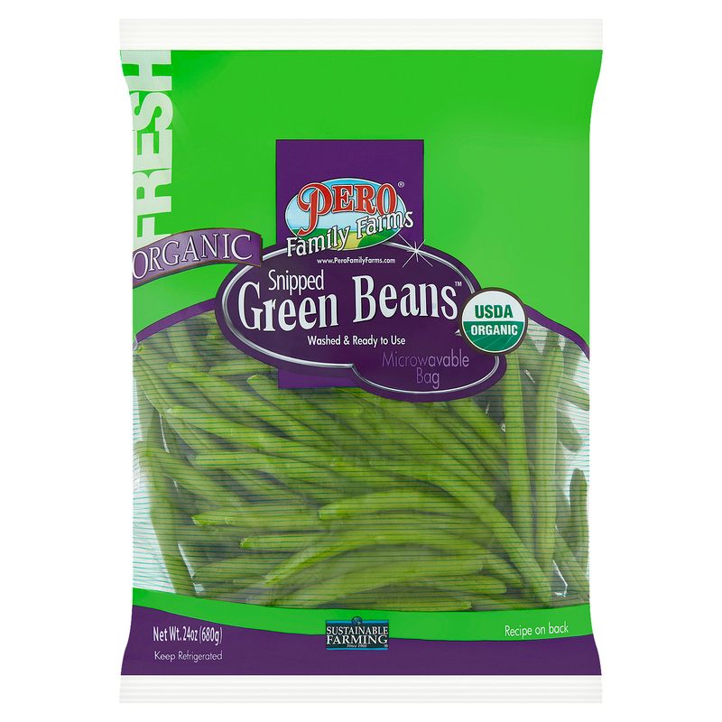 Pero Family Farms Organic Snipped Green Beans, 1.5 lb bag