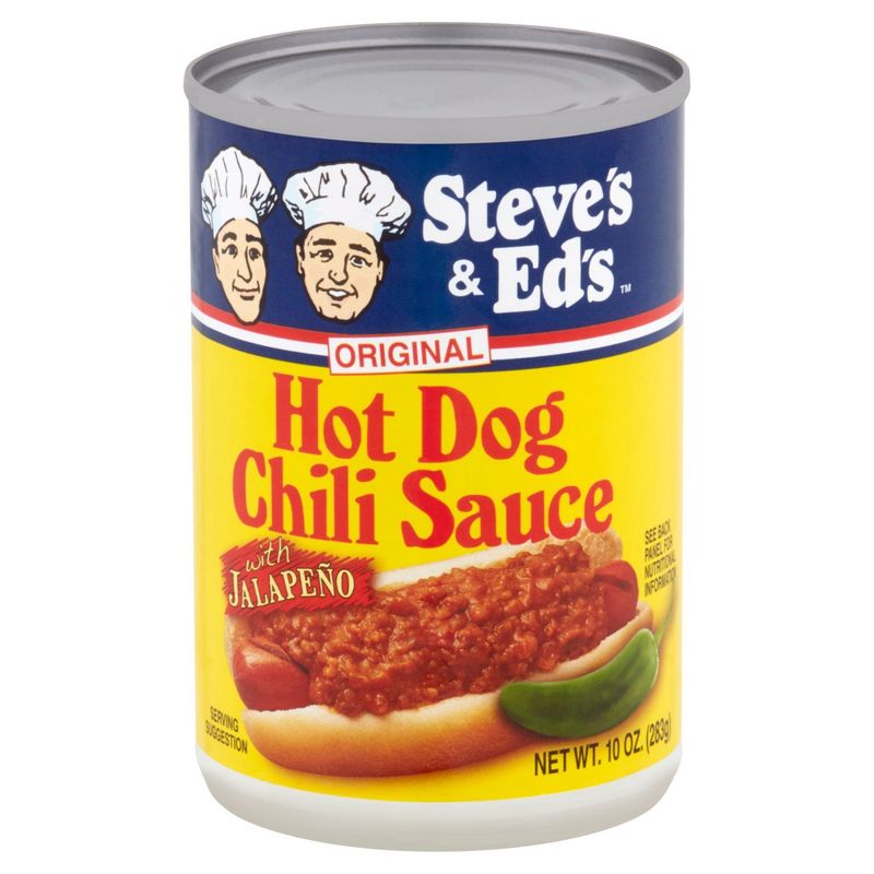 Steve's &amp; Ed's Original Hot Dog Chili Sauce with Jalapeño, 10 oz