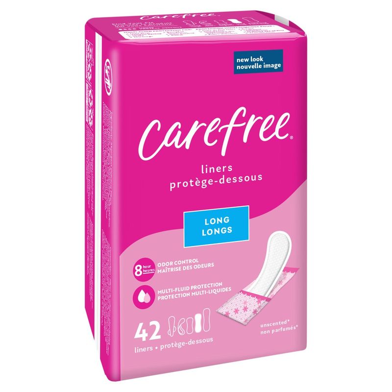 Carefree Unscented Long Liners, 42 count