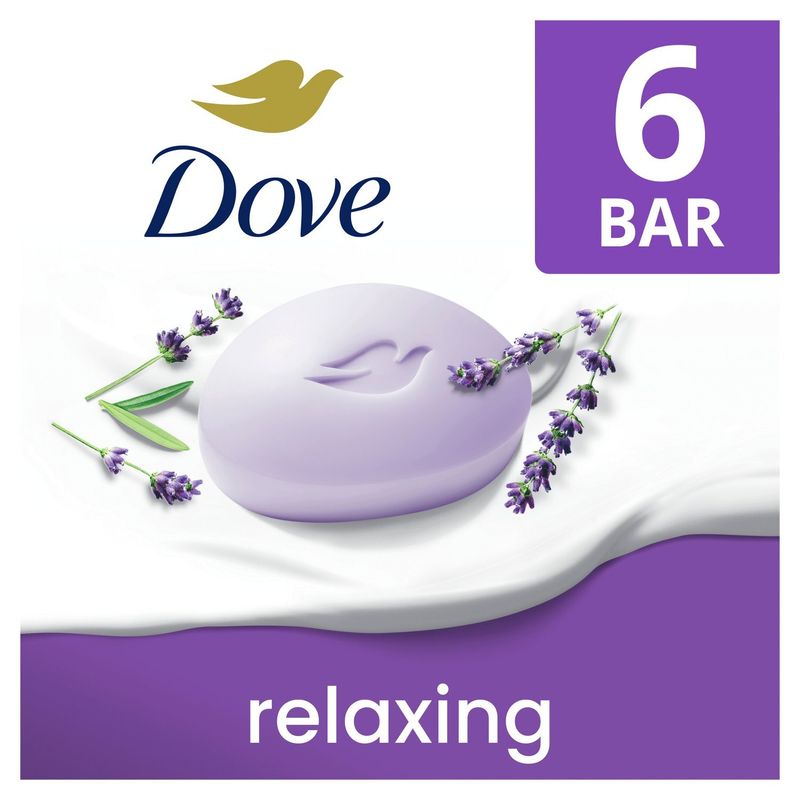 Dove Relaxing Beauty Bar with Lavender Oil &amp; Chamomile, 3.75 oz, 6 count