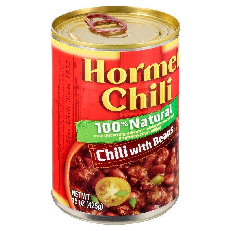 Hormel Chili 100% Natural Chili with Beans, 15 oz