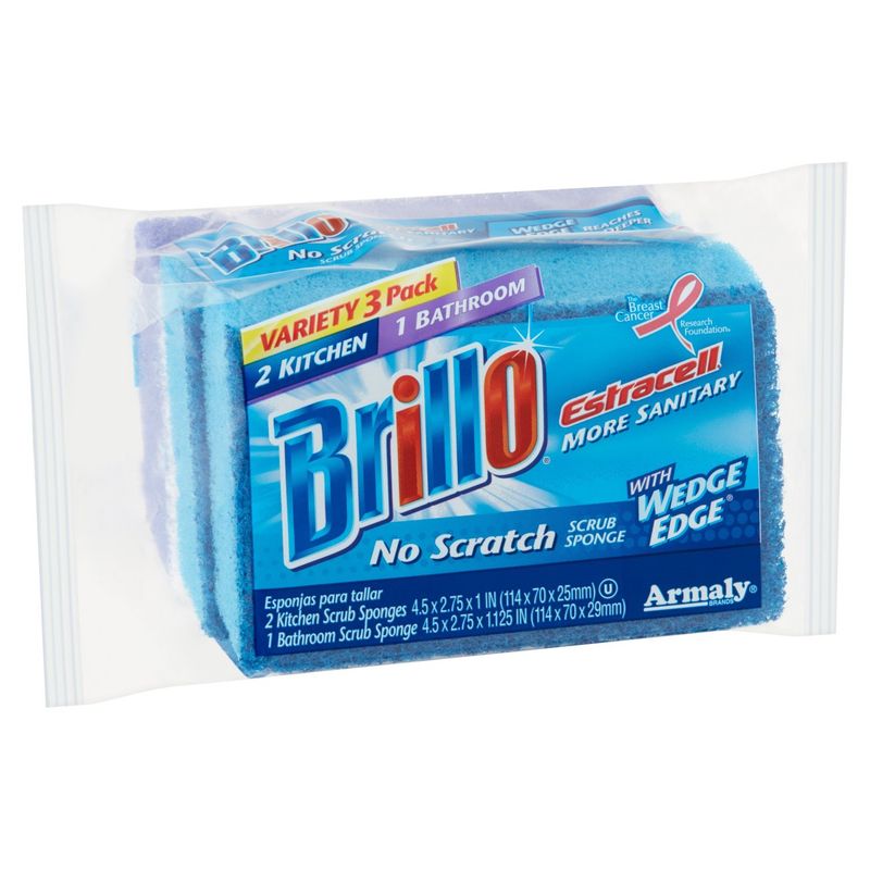 Brillo Estracell No Scratch Scrub Sponge Variety Pack, 3 count