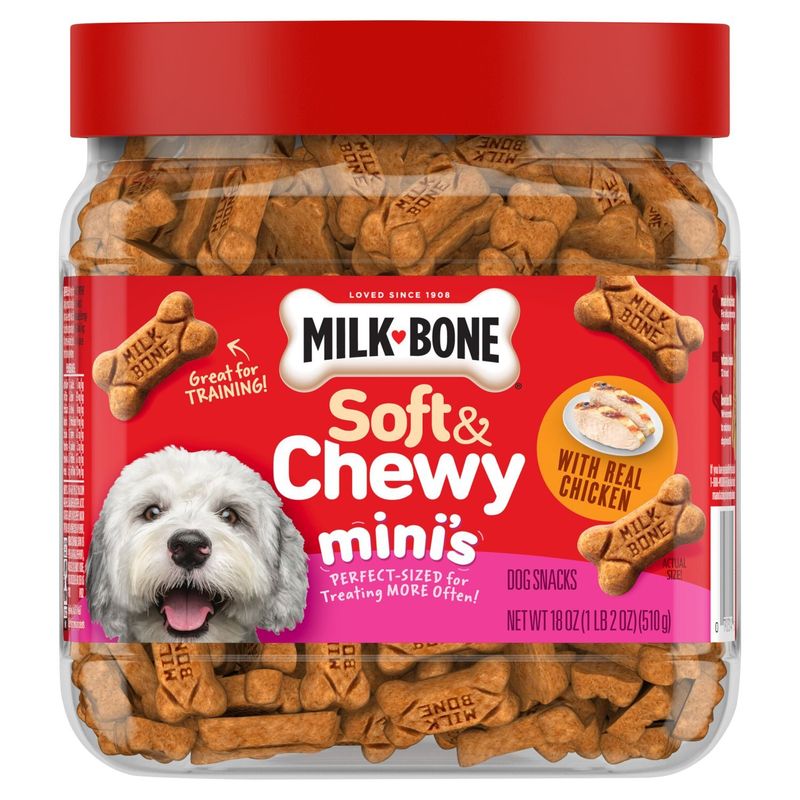 Milk-Bone Soft &amp; Chewy Mini's Dog Snacks, 18 oz