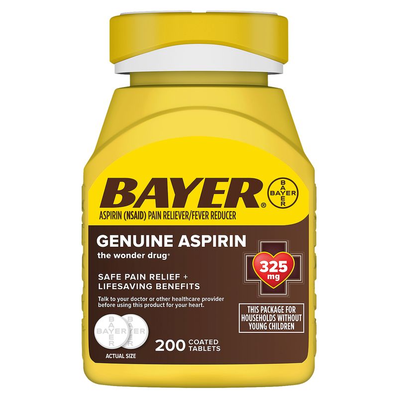 Bayer Genuine Aspirin Coated Tablets 325 mg, 200 count