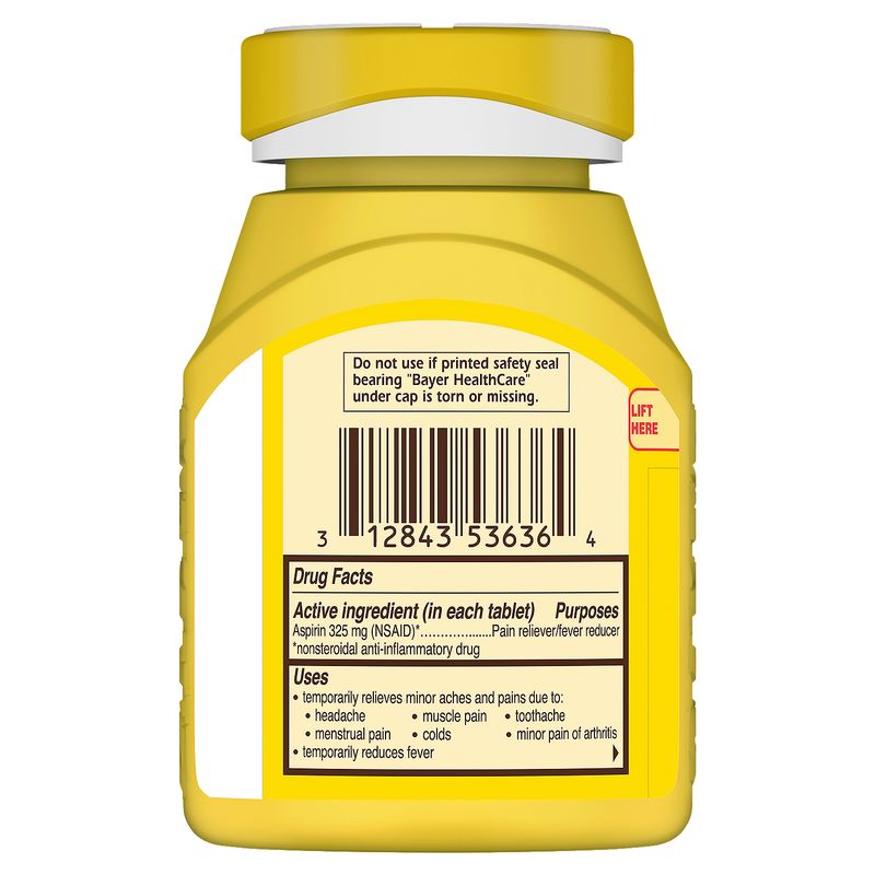 Bayer Genuine Aspirin Coated Tablets 325 mg, 200 count