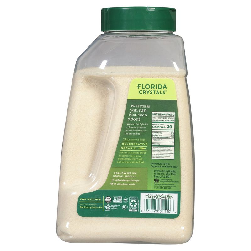 Florida Crystals Regenerative Organic Raw Cane Sugar 48 oz