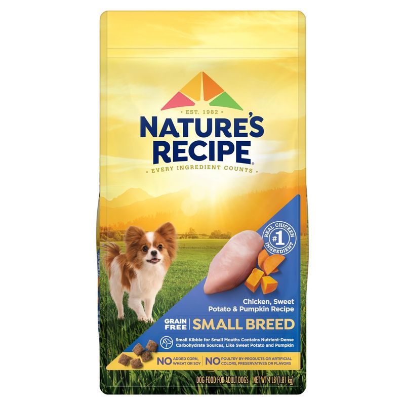 Nature's Recipe Grain Free Small Breed Dog Food for Adult Dogs, 4 lb