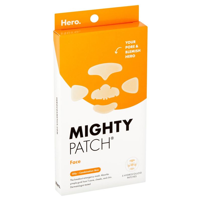 Hero Mighty Patch Face Hydrocolloid Patches, 5 count