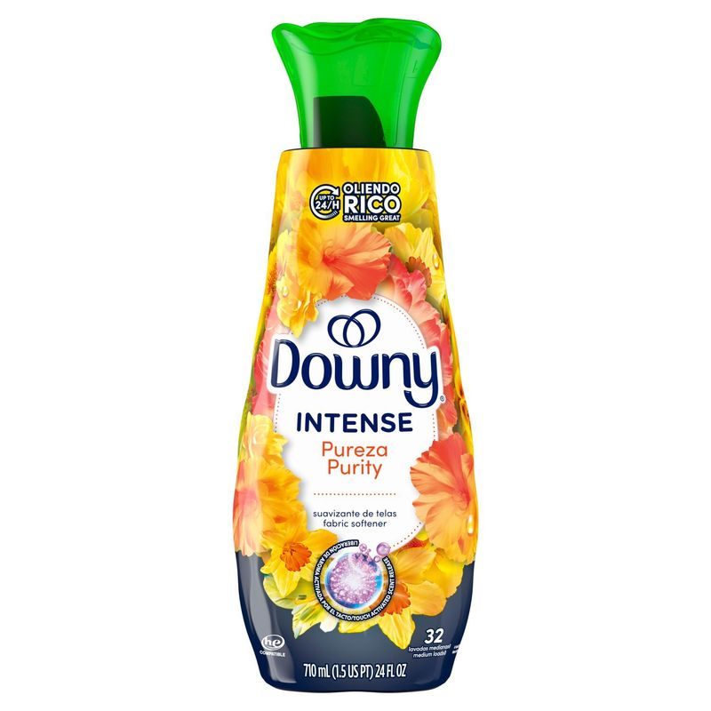 Downy Intense Fabric Softener Liquid, Purity Scent, 24 FL OZ, 32 loads, In-Wash Liquid Fabric Softe