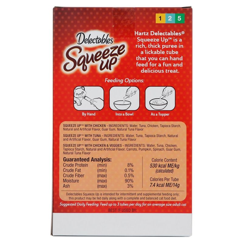 Delectables Squeeze Up Treats for Cats Variety Pack, 0.5 oz, 20 count