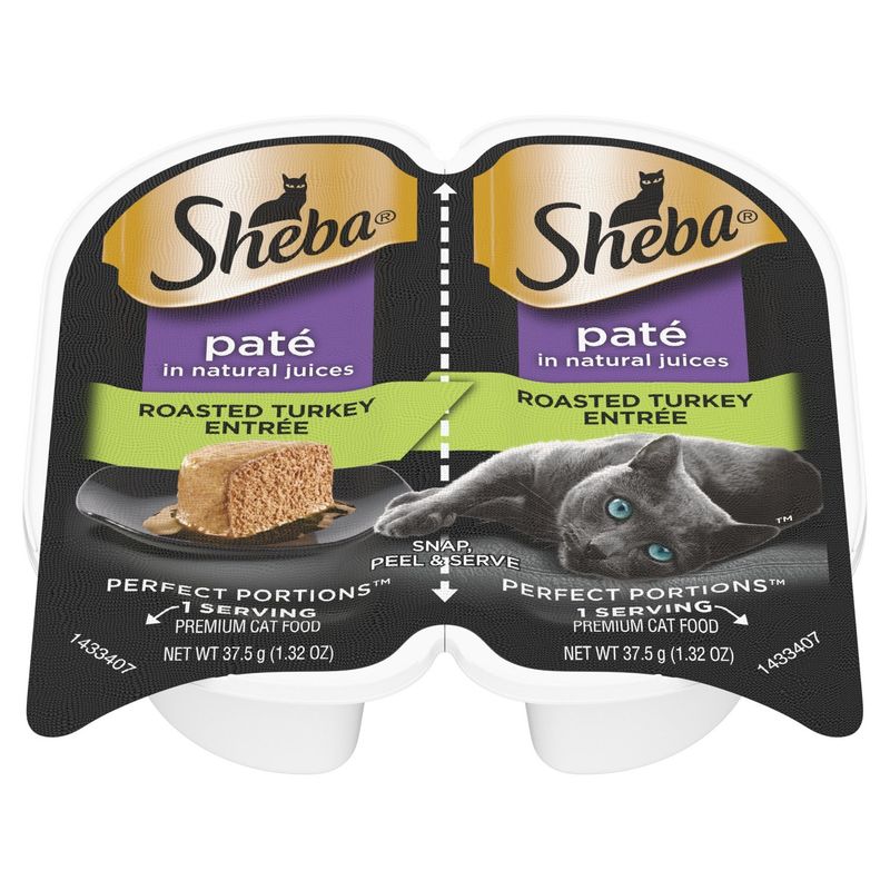 Sheba Perfect Portions Roasted Turkey Entrée Premium Cat Food, 1.32 oz