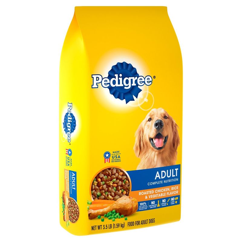 PEDIGREE Complete Nutrition Adult Dry Dog Food Roasted Chicken, Rice &amp; Veg Flavor Dog, 3.5 lb.