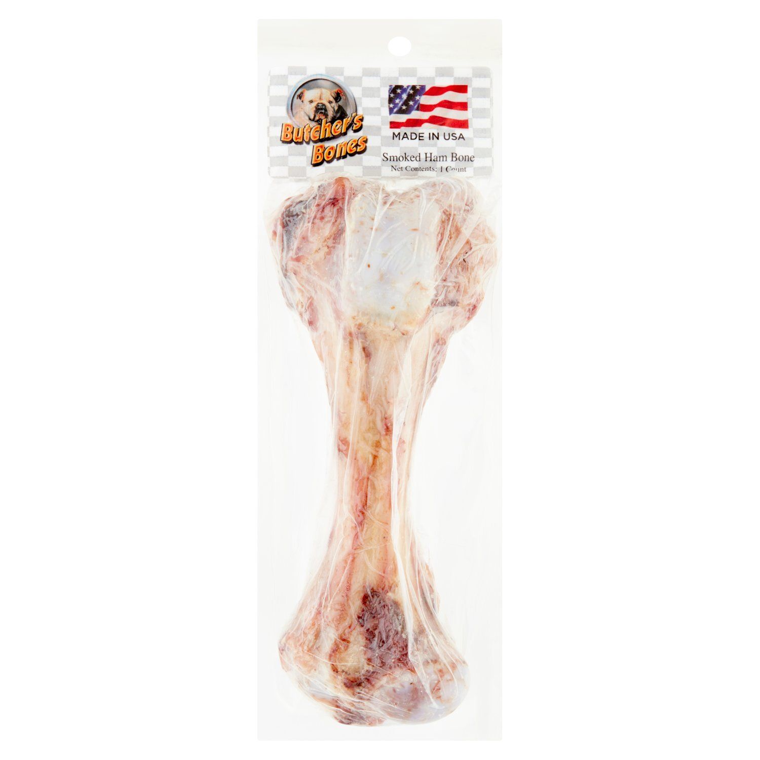 Butcher's Bones Hickory Smoked &amp; Fully Cooked Ham Bone Dog Chews