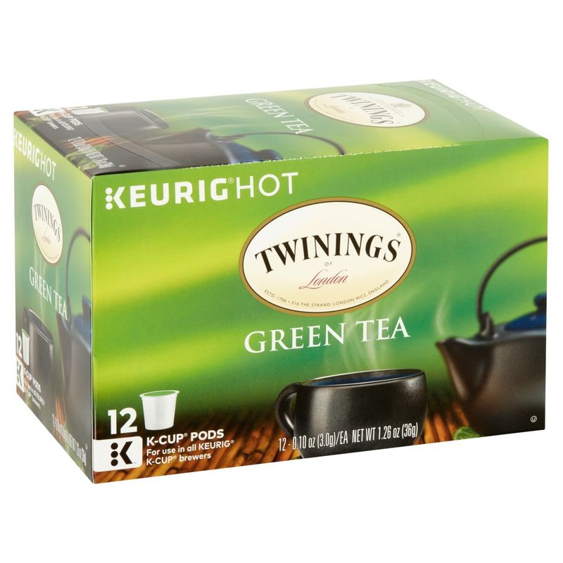 Twinings of London Green Tea K-Cup Pods, 0.10 oz, 12 count