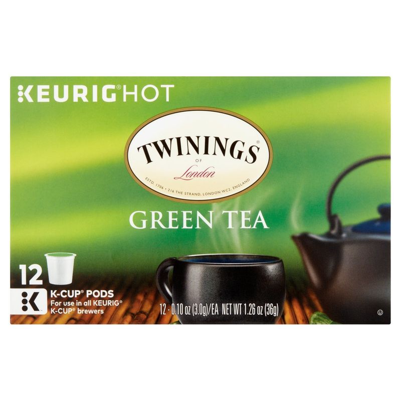 Twinings of London Green Tea K-Cup Pods, 0.10 oz, 12 count