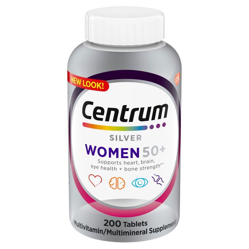 Centrum Silver Multivitamin for Women, Multivitamin/Multimineral Supplement - 200 Count