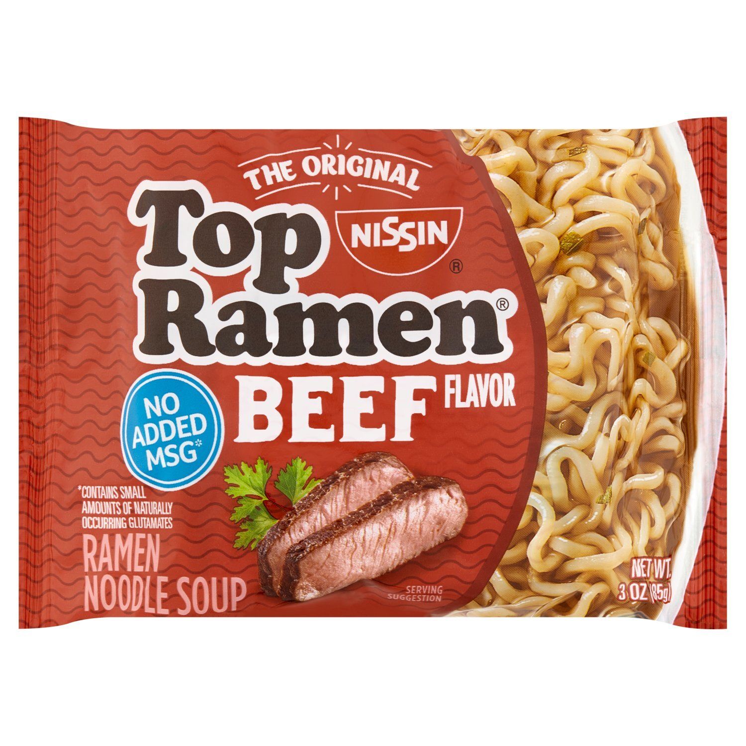 Nissin Top Ramen The Original Beef Flavor Ramen Noodle Soup, 3 oz