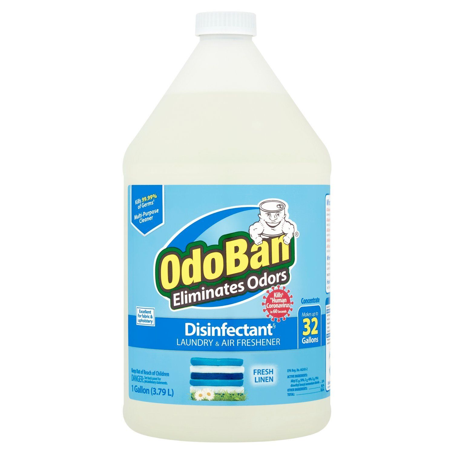 OdoBan Fresh Linen Laundry &amp; Air Freshener, 1 gallon