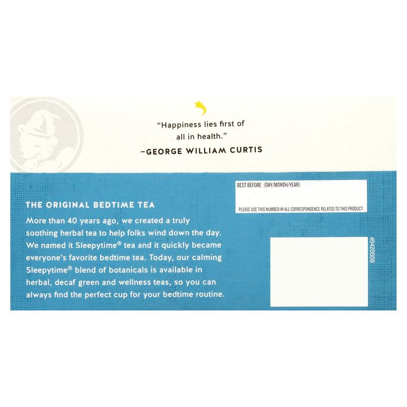 Celestial Seasonings Sleepytime Extra Wellness Tea Herbal Supplement, 20 count, 1.2 oz