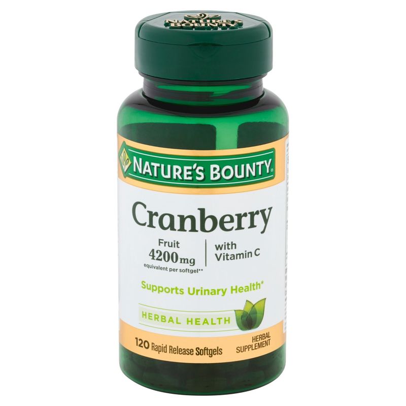 Nature's Bounty Cranberry Fruit Rapid Release Softgels, 4200 mg, 120 count