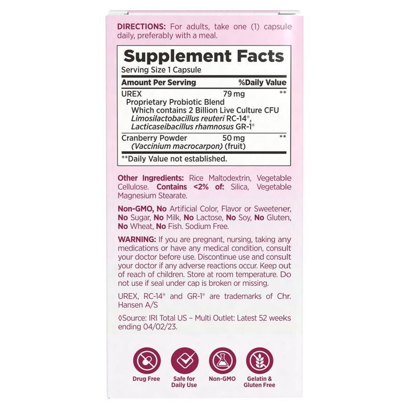 Nature's Bounty Optimal Solutions Healthy pH Balance + Cranberry Dietary Supplement, 30 count
