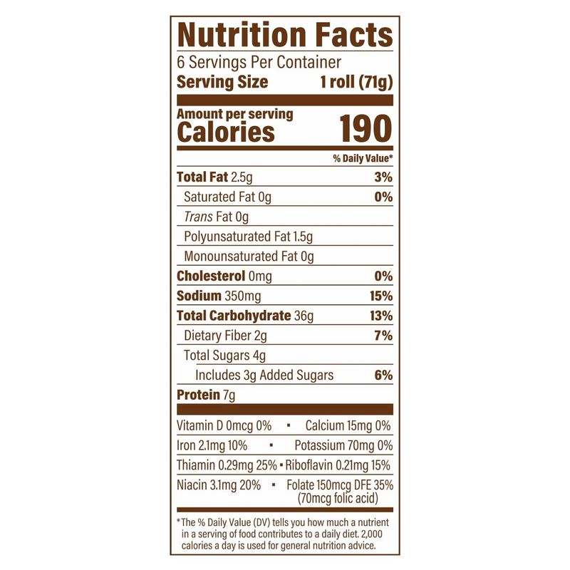 Sara Lee Artesano The Original Bakery Bread Sausage Rolls, 6 count, 15 oz