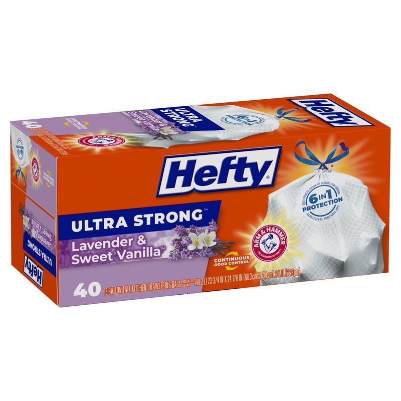 Hefty Ultra Strong Lavender &amp; Sweet Vanilla Trash Bags