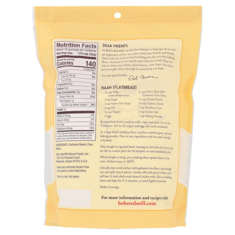 Bob's Red Mill Garbanzo Fava Flour Gluten Free, 22 oz