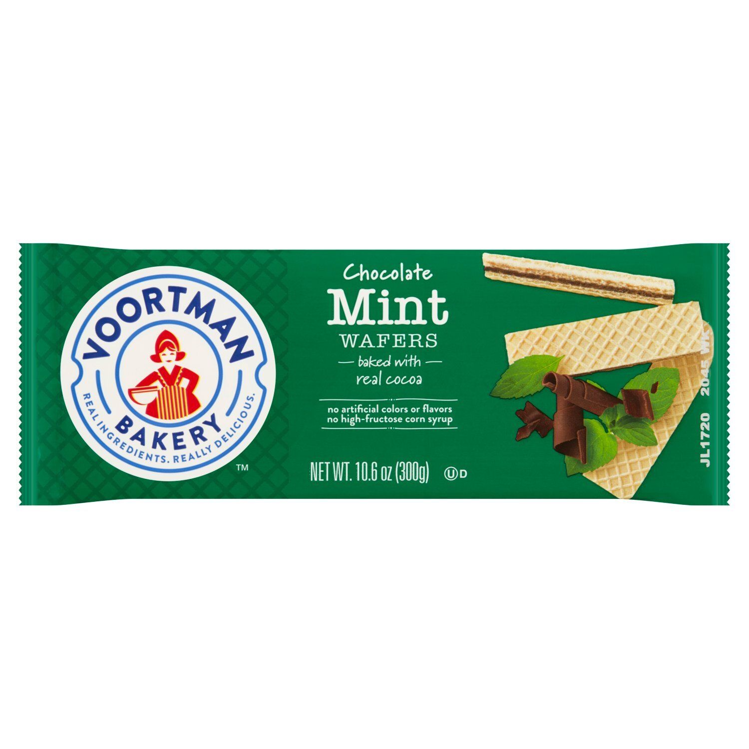 Voortman Bakery Chocolate Mint Wafers, 10.6 oz