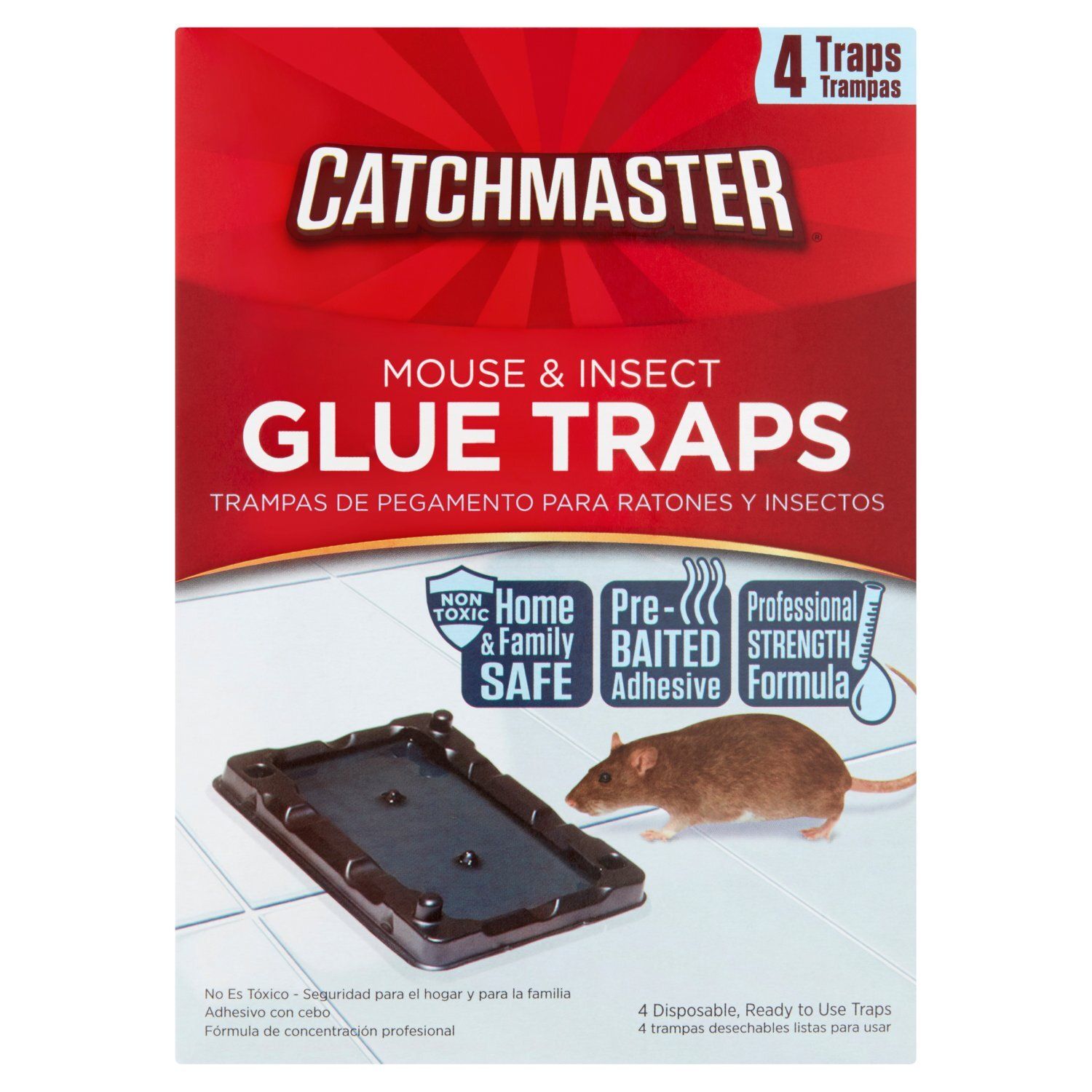 Catchmaster Mouse &amp; Insect Glue Traps, 4 count