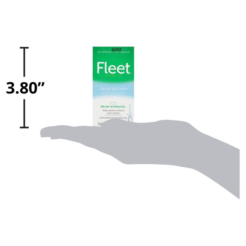 Fleet Laxative Liquid Glycerin Suppositories, 7.5 ml, 4 count