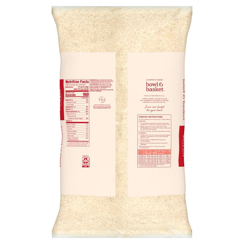 Bowl &amp; Basket Enriched Long Grain White Rice, 10 lb
