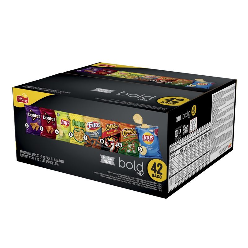 Frito Lay Snacks Bold Mix Variety Packs 40 3/4 Oz, 42 Count