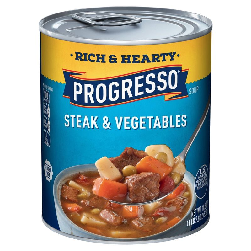 Progresso Rich &amp; Hearty Steak &amp; Vegetables Soup, 18.8 oz