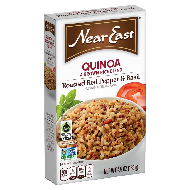 Near East Roasted Red Pepper &amp; Basil Quinoa &amp; Brown Rice Blend, 4.9 oz