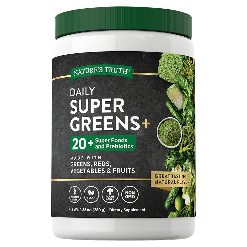 Nature's Truth Daily Super Greens+ Dietary Supplement, 9.88 oz