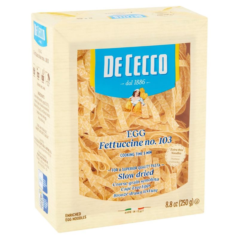 De Cecco Fettuccine No. 103 Enriched Egg Noodles, 8.8 oz