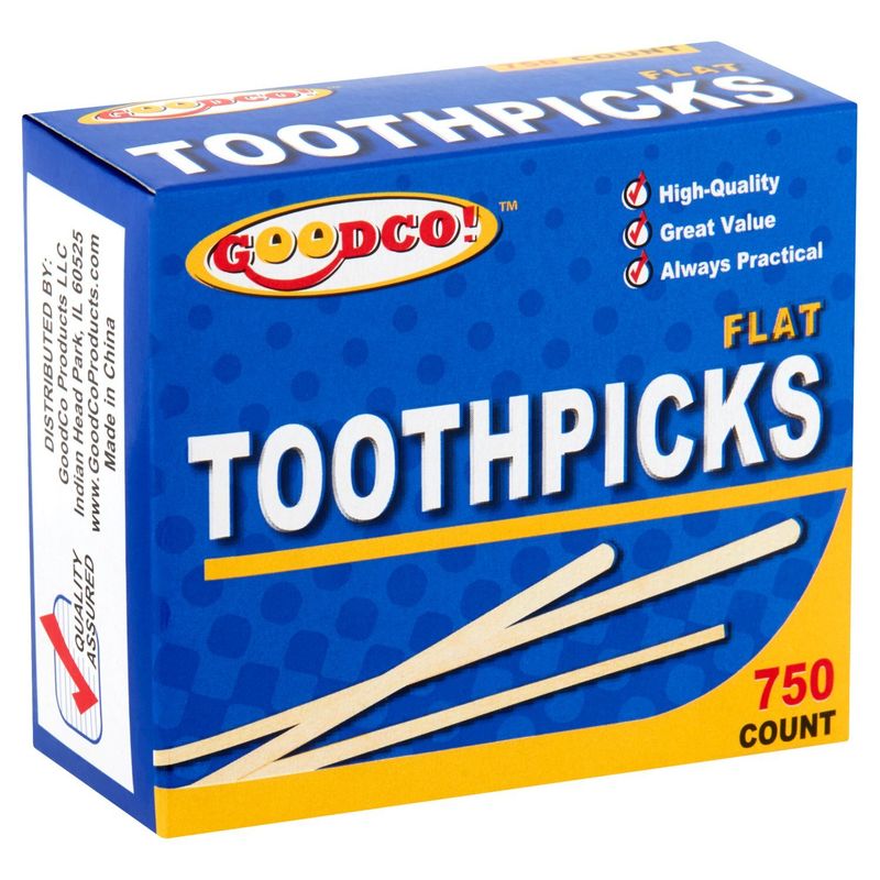 GoodCo! Flat Toothpicks, 750 count