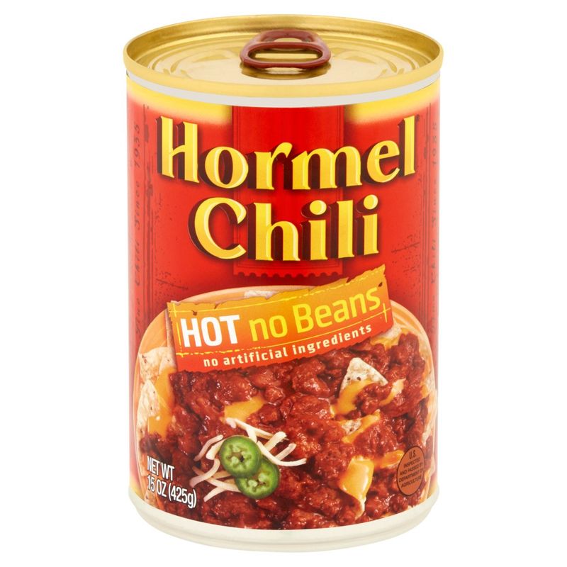 Hormel Chili Hot No Beans, 15 oz