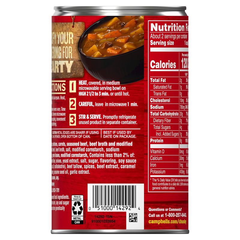 Campbell's Chunky Savory Pot Roast Soup, 18.8 oz