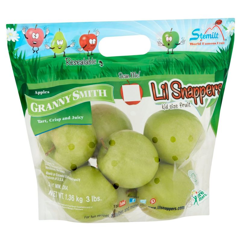 Stemilt Lil Snappers Granny Smith Apples, 3 lb bag