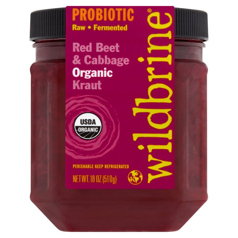 Wildbrine Probiotic Red Beet &amp; Cabbage Organic Kraut, 18 oz
