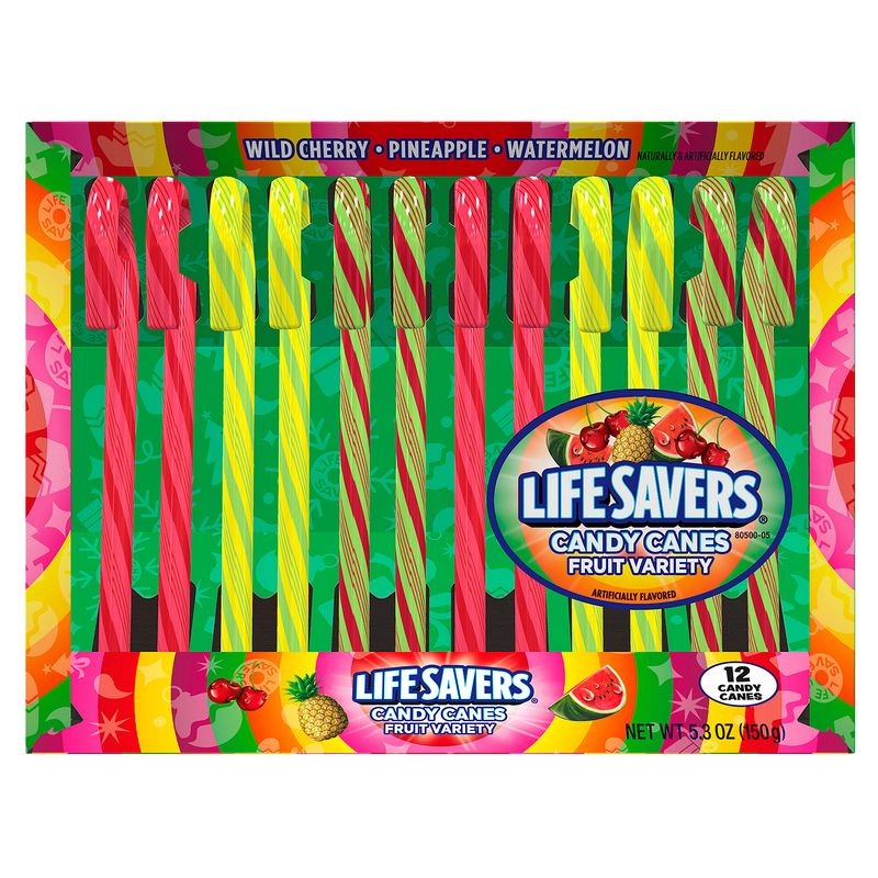 Life Savers Fruit Variety Candy Canes, 12 count, 5.3 oz